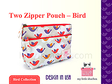 My Little Shoebox Two Zipper Pouch - Bird