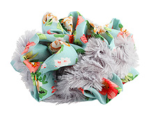 Fuzzy Scrunchie with Floral Print