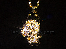 USB Jewel Lion Necklace Flash Drive