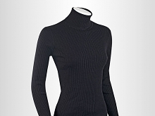 Black Turtle Neck Long Sleeve Pullover