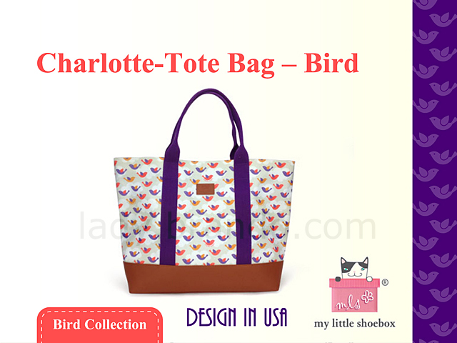 My Little Shoebox Charlotte-Tote Bag - Bird