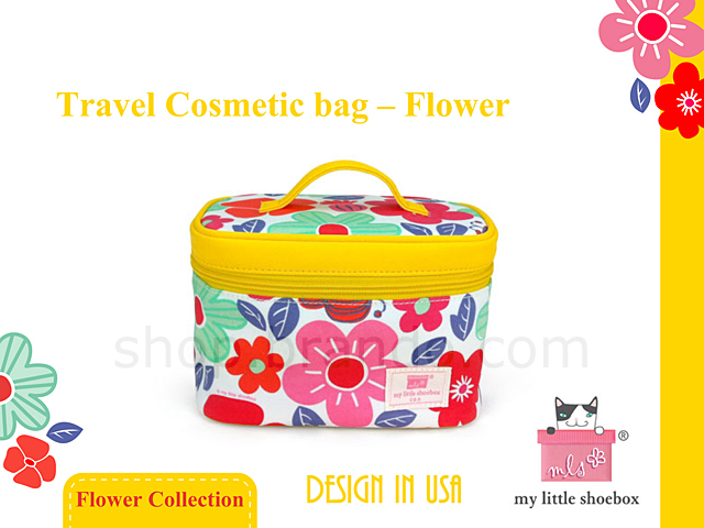 My Little Shoebox Travel Cosmetic bag  - Flower