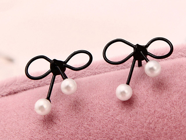 Pearl Ribbon Earrings