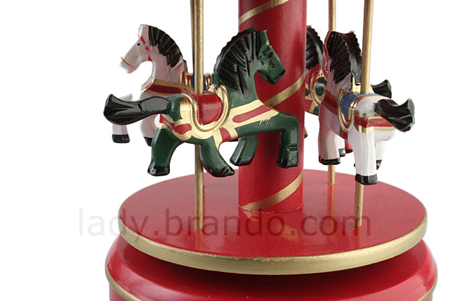 Wooden Merry-Go-Round Music Box