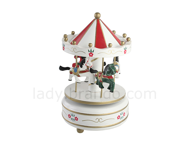 Wooden Merry-Go-Round Music Box