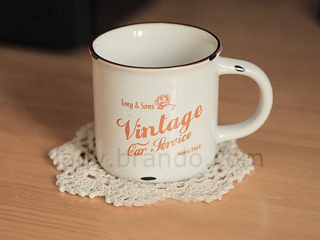 Antique Fabric Lace Mug Rug