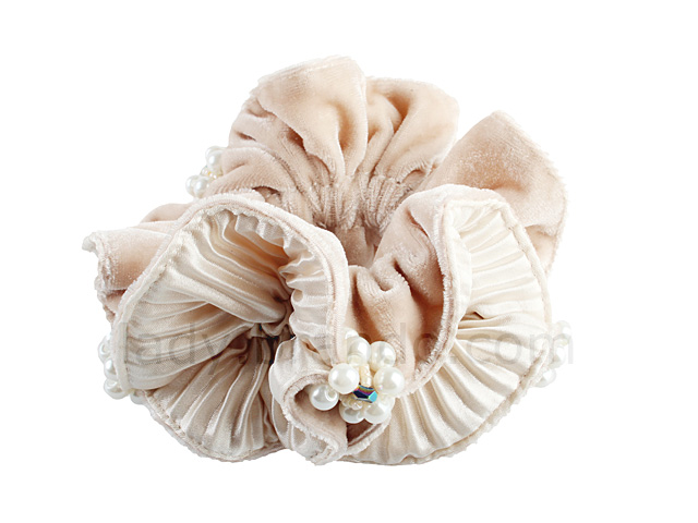 Cotton Scrunchie With Pearl