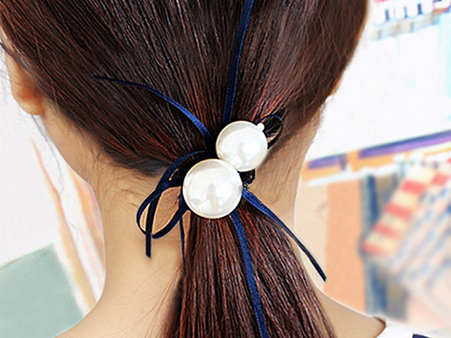 Pearl Ribbon Hair Band