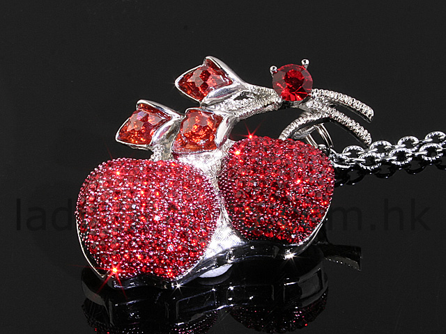 USB Jewel Cherry Necklace Flash Drive