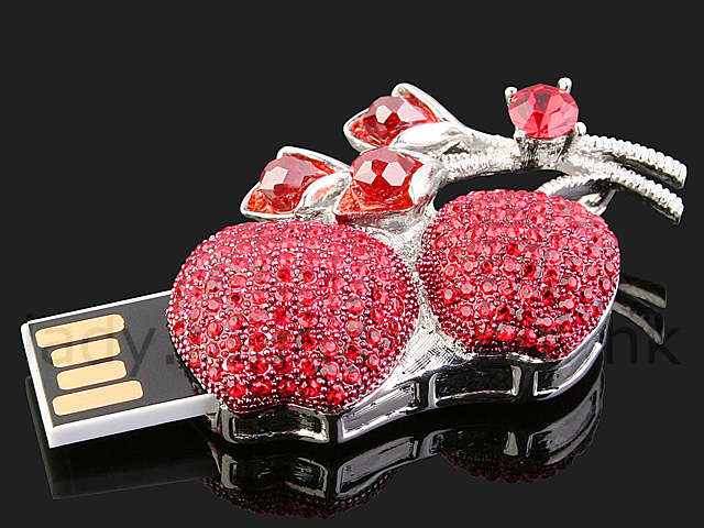 USB Jewel Cherry Necklace Flash Drive