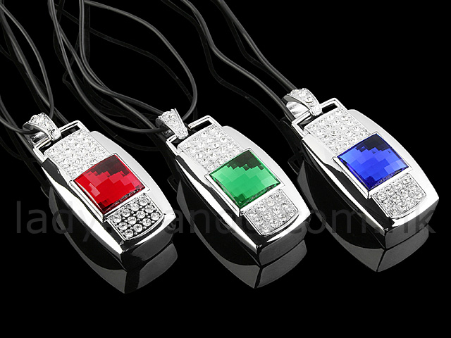 USB Jewel Square Necklace MP3 Player