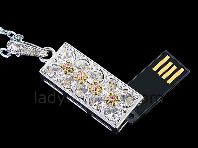 USB Jewel Graceful Pendant Necklace Flash Drive