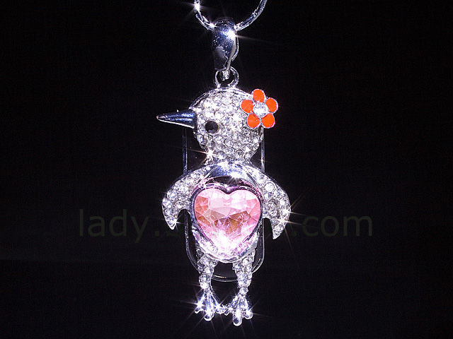 USB Jewel Bird Necklace Flash Drive