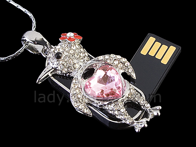 USB Jewel Bird Necklace Flash Drive