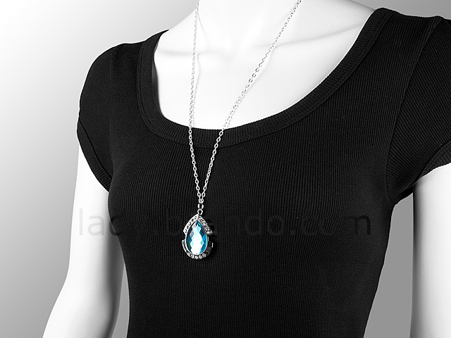 USB Jewel Tear Drop Necklace Flash Drive