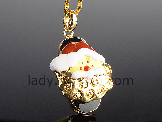 USB Santa Claus Necklace Flash Drive