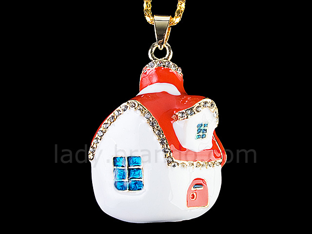 USB Jewel House Necklace Flash Drive