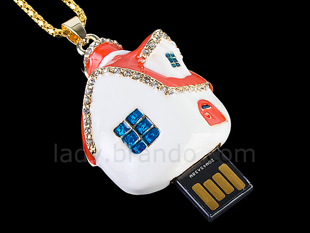USB Jewel House Necklace Flash Drive