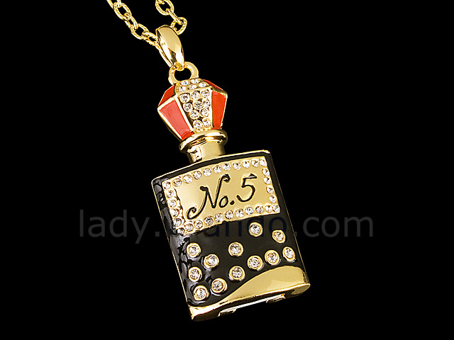 USB Jewel Perfume Bottle Necklace Flash Drive