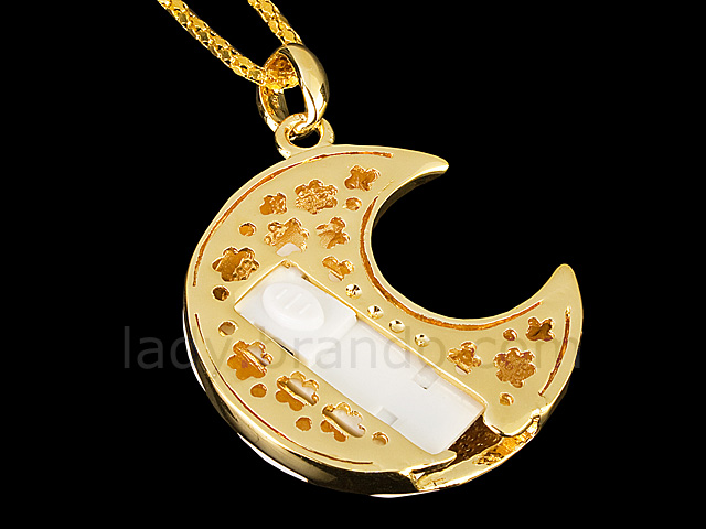 USB Jewel Moon Necklace Flash Drive