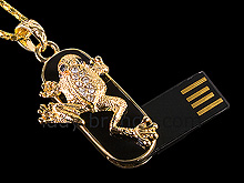 USB Jewel Frog Necklace Flash Drive