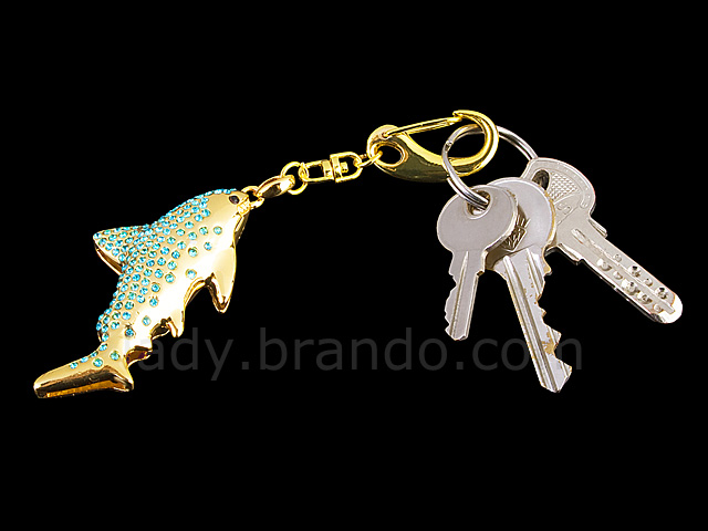 USB Jewel Shark Keychain Flash Drive