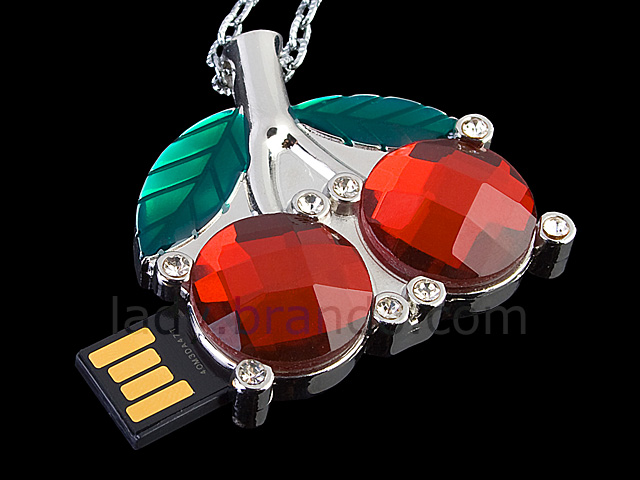 USB Jewel Cherry Necklace Flash Drive II