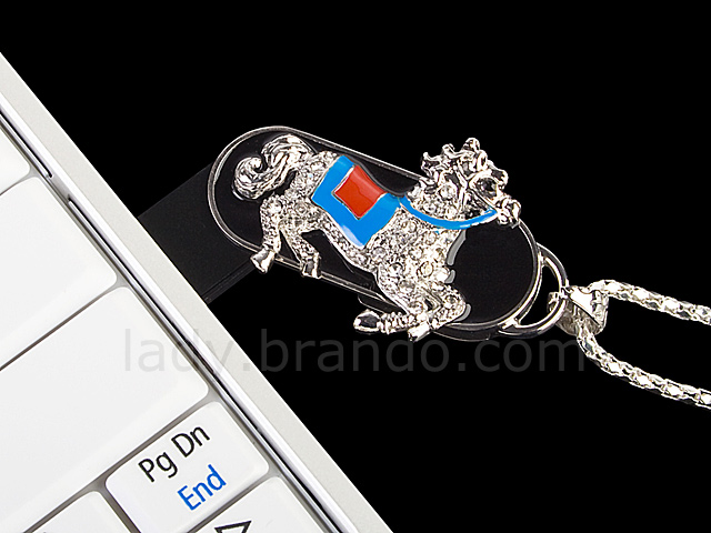 USB Jewel Horse Necklace Flash Drive