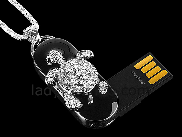 USB Jewel Tortoise Necklace Flash Drive