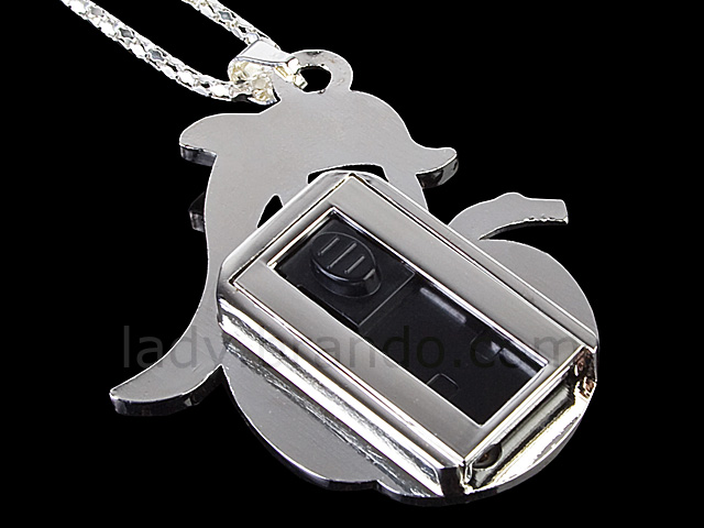 USB Jewel Apple with Dolphin Necklace Flash Drive