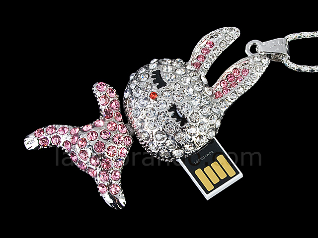 USB Jewel Rabbit Necklace Flash Drive II