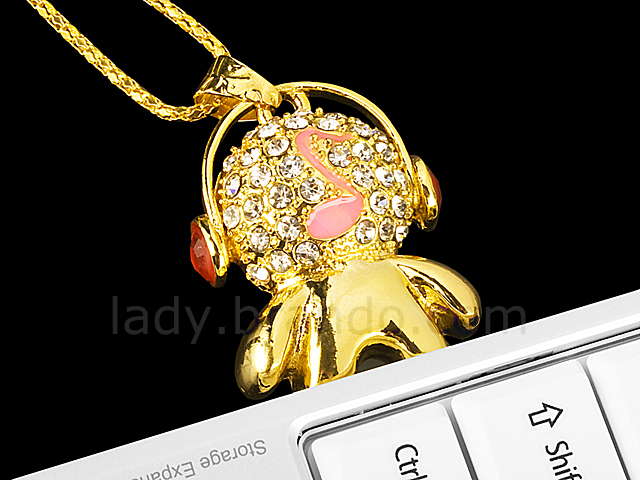 USB Jewel Musical Man Necklace Flash Drive