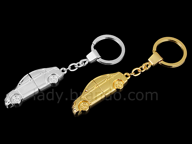 USB Metallic Car Keychain Flash Drive