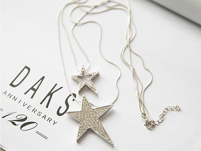 Double Star Long Necklace