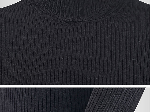 Black Turtle Neck Long Sleeve Pullover