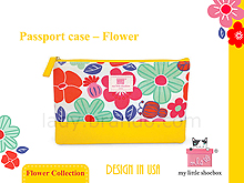 My Little Shoebox Passport case - Flower