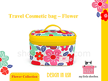 My Little Shoebox Travel Cosmetic bag  - Flower