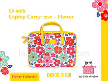 My Little Shoebox 13 inch Laptop Carry case - Flower
