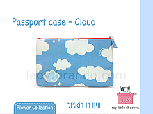 My Little Shoebox Passport case - Cloud