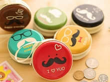 Moustache Round Purse