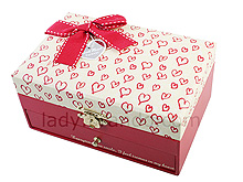 Hearts Red Jewel Box