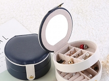 Mini Portable Round Jewel Box
