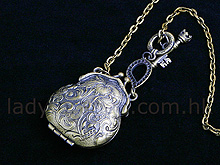 Bronzed Purse Necklace