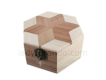 Hexagon-Shaped Wooden Jewel Boxes