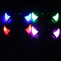 Mini Devil LED Horns Headband