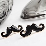 Moustache Earrings