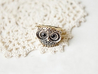 Antique Owl Ring