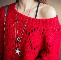 Double Star Long Necklace