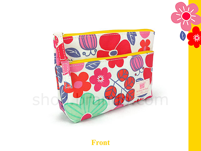 My Little Shoebox Two Zipper Pouch - Flower