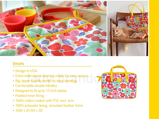 My Little Shoebox 13 inch Laptop Carry case - Flower